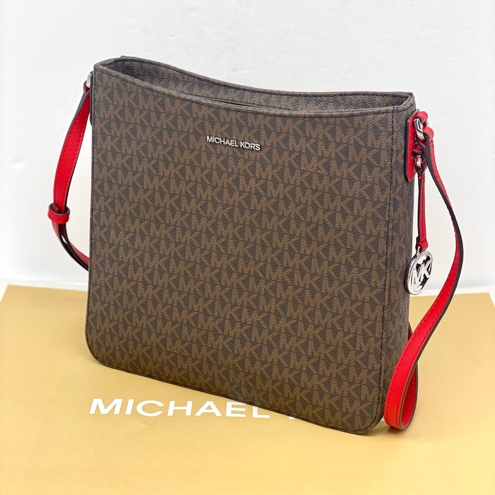 Michael Kors Jet Set Large Logo Messenger Crossbody Bag - Picture 3 of 12